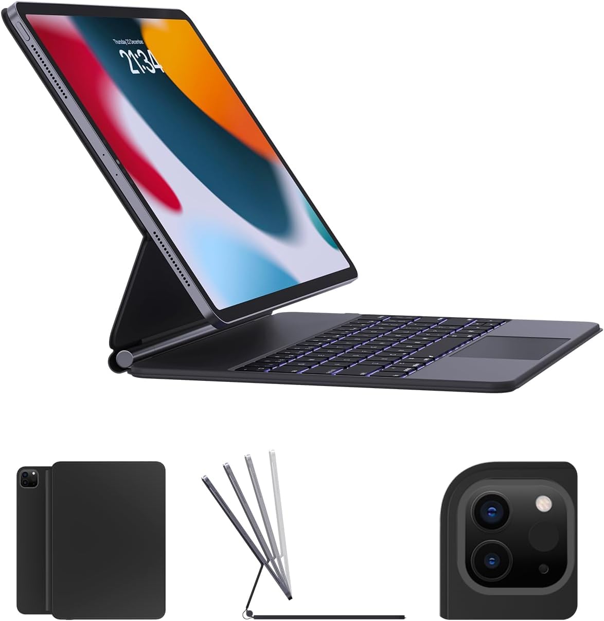 i Pa d Air 13 Inch Case Keyboard(M2, 2024) i Pa d Pro 12.9 inch (3